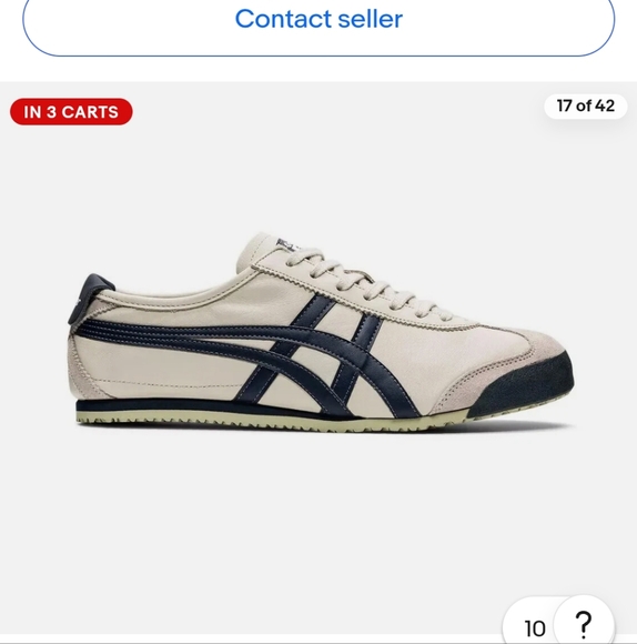 Onitsuka Tiger by Asics Beige and Black Athletic Shoes - Picture 7 of 7